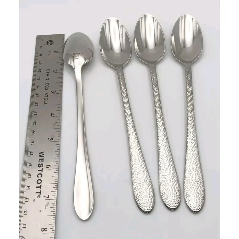 Lenox Garvey Haveson IceTea Spoon 4 Piece Set 18/10 Stainless Flatware Vietnam